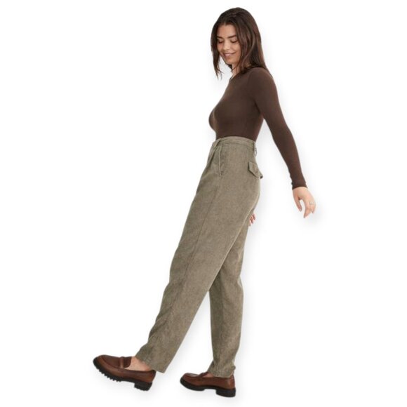 Madewell teal Curvy Corduroy High-Rise Tapered Pants size 12 EUC Fall Perfection - Picture 4 of 16